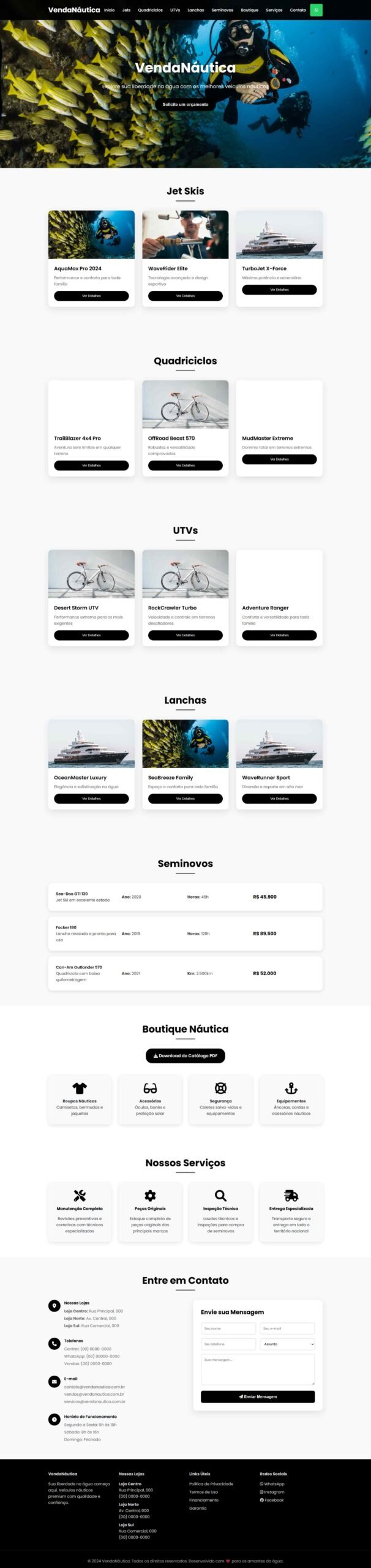 Landing Page - Náutica