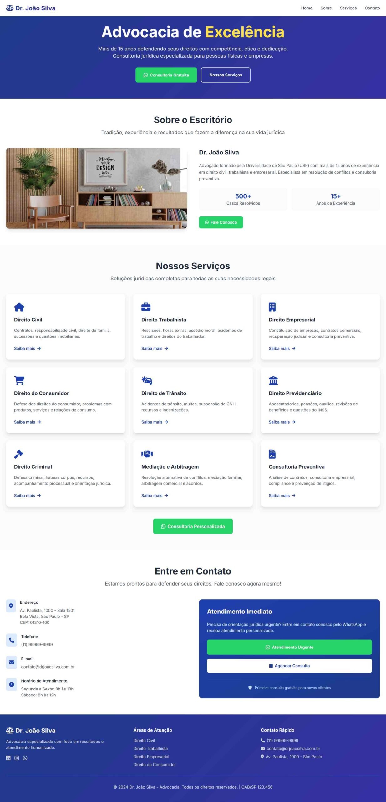 Landing Page - Advogado
