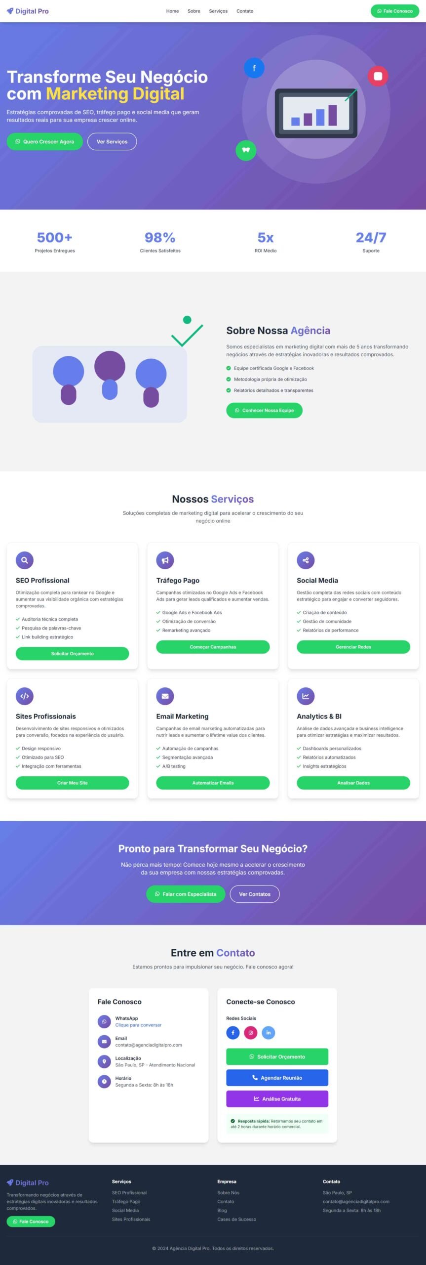 Landing Page - Agência de Marketing Digital