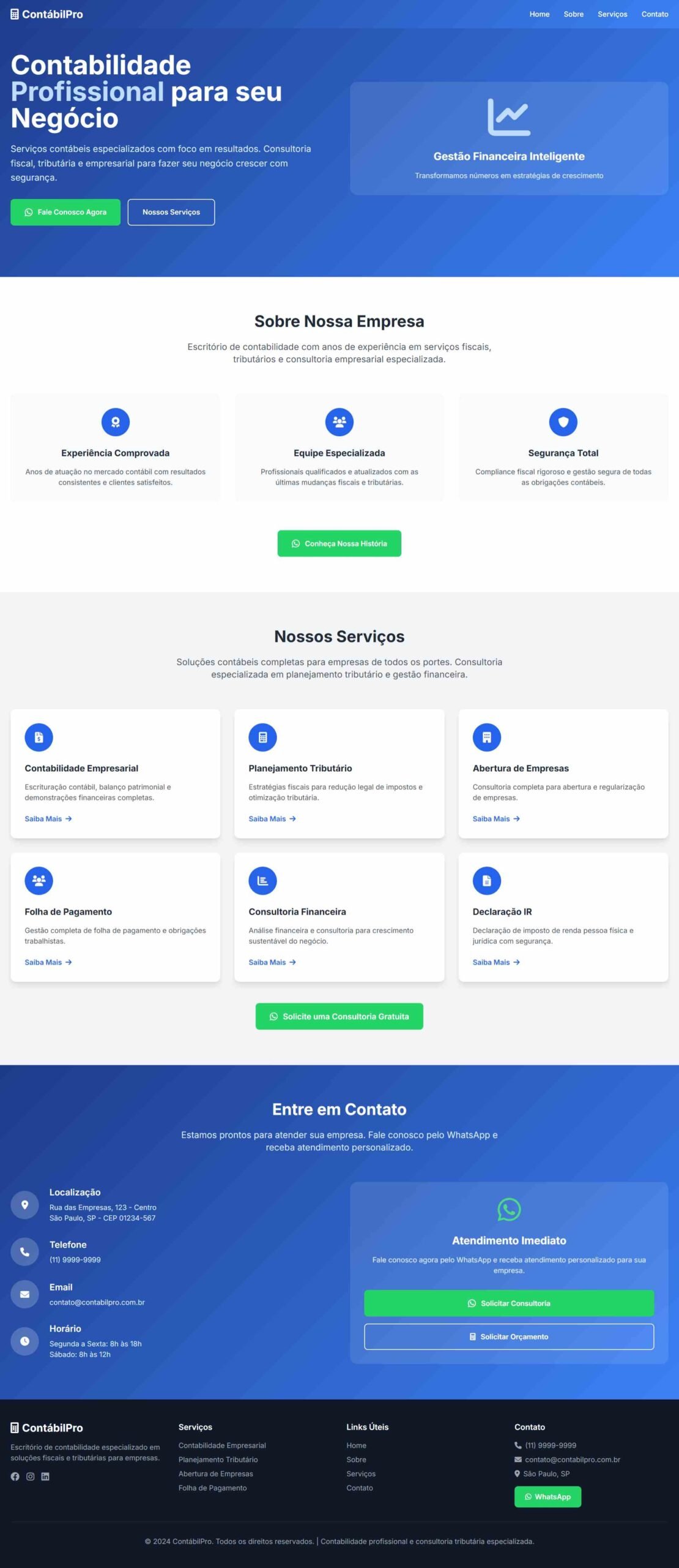 Landing Page - Contabilidade